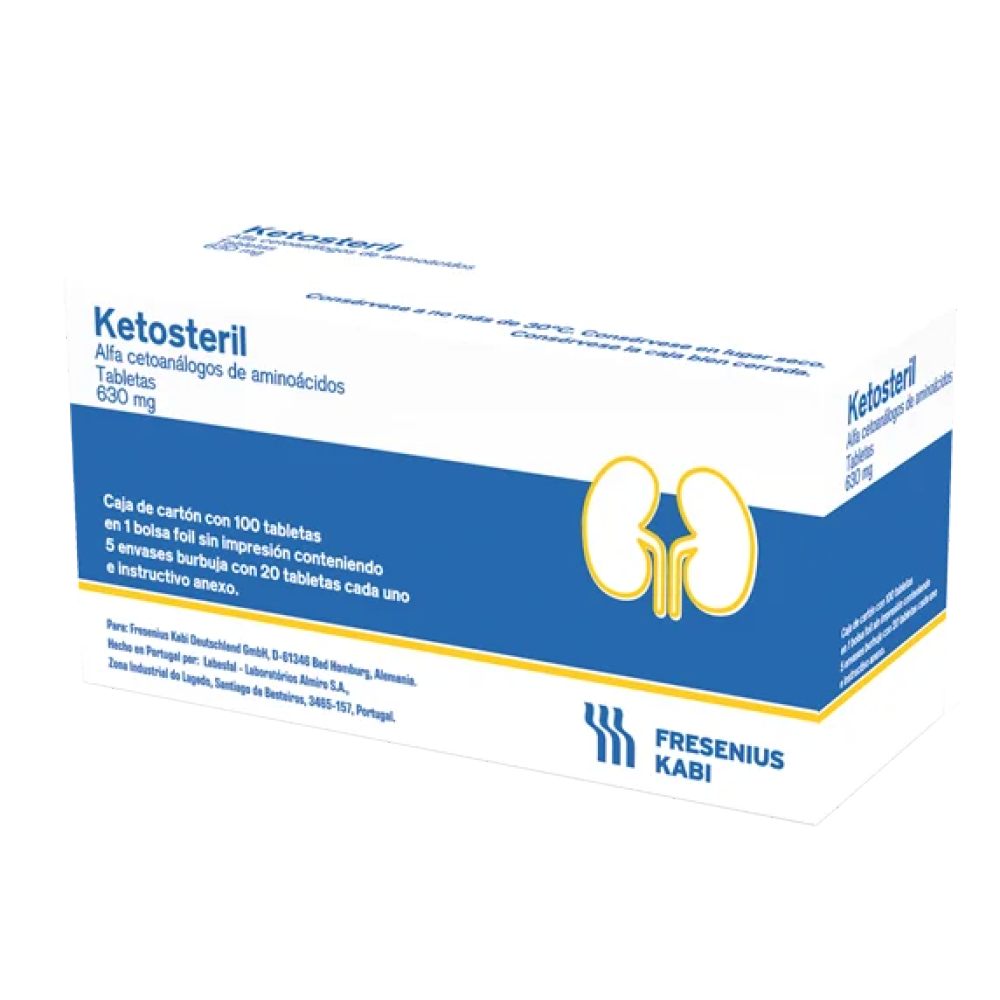 Ketosteril® Alfa cetoanálogos de aminoácidos 630 mg, 100 tabletas