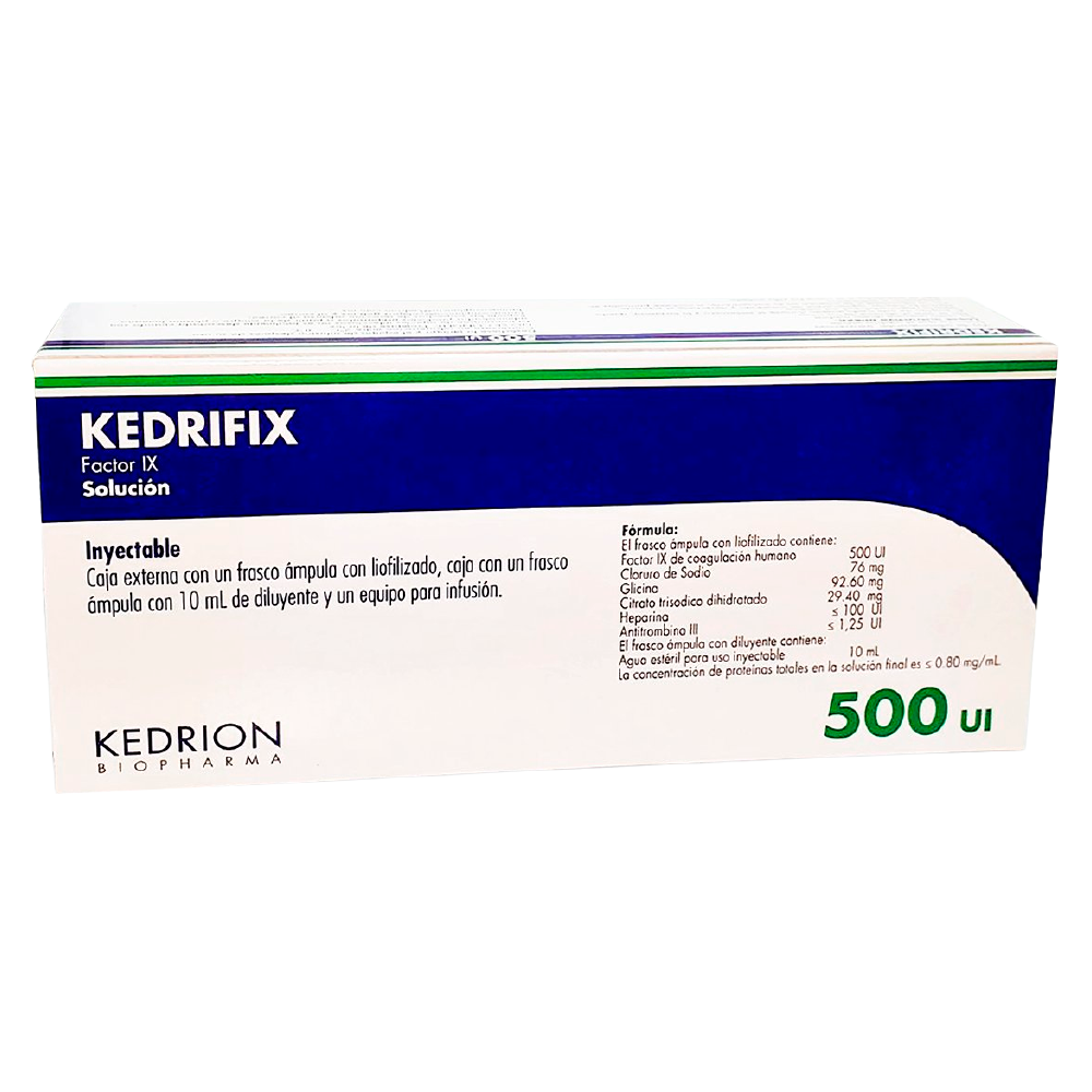 KEDRIFIX® (Factor IX de la Coagulación Humana) 500 UI Polvo liofilizado para Solución Inyectable,