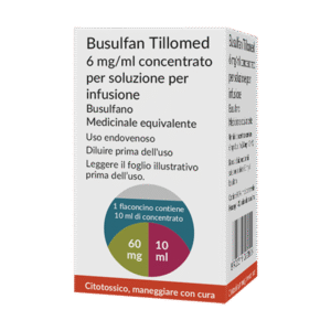 Busulfan (Busulfano) 60 mg / 10 ml, Accord Healthcare,  concentrado para solución para perfusión.