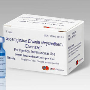 Asparaginase Erwinia chrysanthemi (recombinant)-rywn 10 mg / 0.5 mL Solución Inyectable, caja con 1 frasco ámpula de dosis única