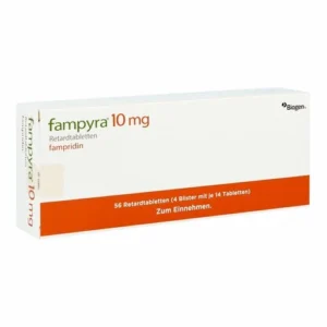 Fampyra® (Fampridina) 10 mg Tabletas de liberación prolongada, caja con 56 tabletas