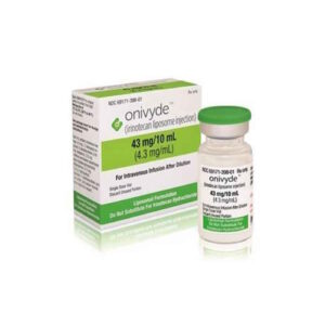 Onivyde® (irinotecan liposomal) 43 mg / 10 ml (4.3 mg/ml) Concentrado para dispersión para perfusión, caja con 1 frasco ámpula