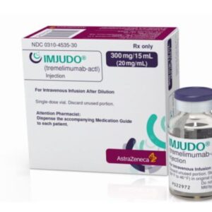 IMJUDO (tremelimumab-actl) inyección, 300 mg/15 mL (20 mg/mL) en viales de dosis única, AstraZeneca.