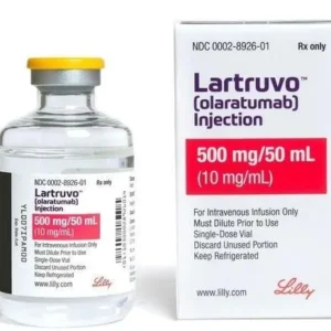 LARTRUVO (olaratumab) inyección, 500 mg/50 mL en viales de dosis única, Eli Lilly and Company.