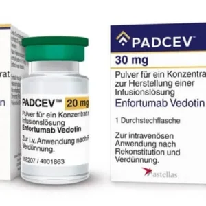 Padcev® (Enfortumab Vedotin-ejfv) Polvo liofilizado para concentrado para solución para perfusión. Presentaciones de 20 mg y 30 mg por vial.