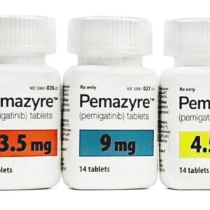 Pemazyre® (Pemigatinib) tabletas, presentaciones de 4.5 mg, 9 mg y 13.5 mg, Incyte Corporation.