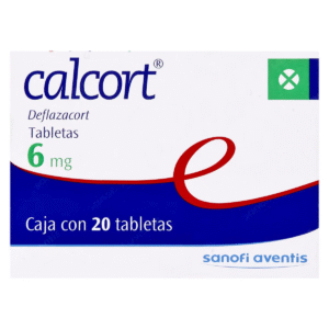 Calcort® (Deflazacort) 6 mg, 20 tabletas, Sanofi-Aventis.