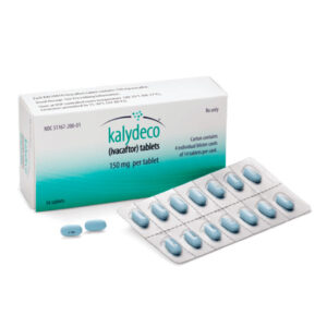 KALYDECO (ivacaftor) 150 mg, 56 tabletas, Vertex Pharmaceuticals Incorporated.