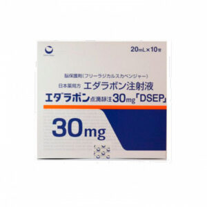 EDARAVONE (Radicava) 30 mg/100 mL, solución inyectable para infusión intravenosa, o 105 mg/5 mL, suspensión oral (Radicava ORS), Daiichi Sankyo / Mitsubishi Tanabe Pharma.