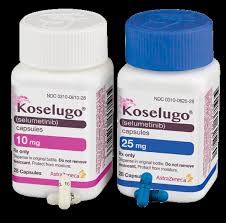KOSELUGO (selumetinib) 10 mg o 25 mg cápsulas orales, AstraZeneca.