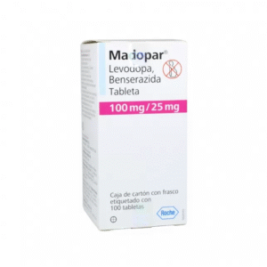 MADOPAR® (Levodopa 100 mg / Benserazida 25 mg), 100 tabletas, Roche