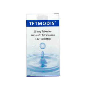 TETMODIS (tetrabenazina) 25 mg comprimidos (112 comprimidos), AOP Orphan Pharmaceuticals GmbH.